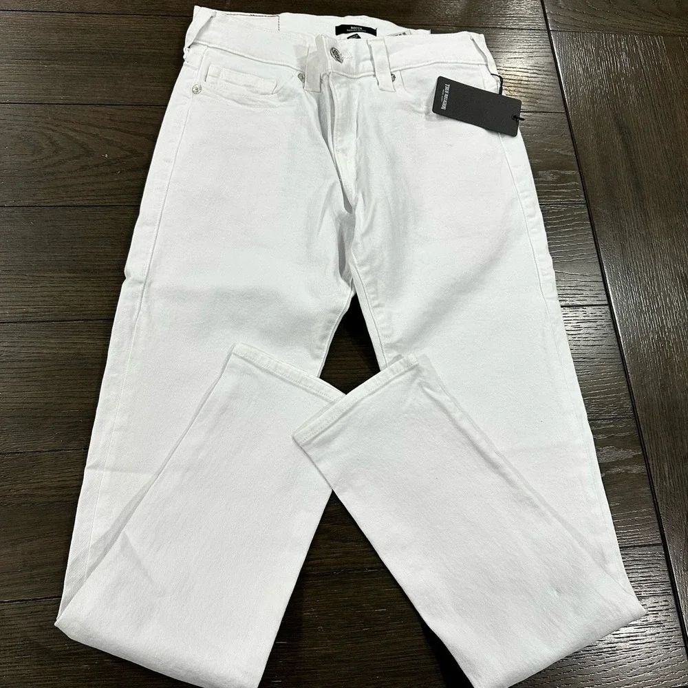 True Religion Rocco Jeans NEW Mens Optic White Relaxed Skinny‎ Sz 32 NWT